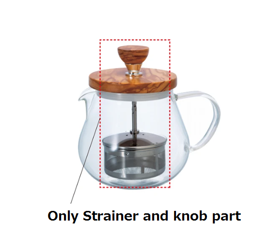 TUS-TEO-45-OV/Strainer with Lid Knob for Tea Maker